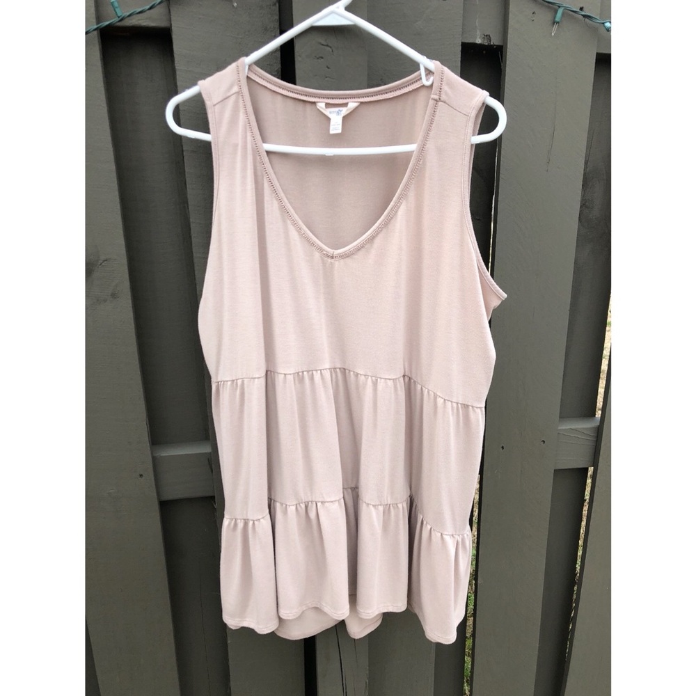 Ivory tunic tiered tank 1x